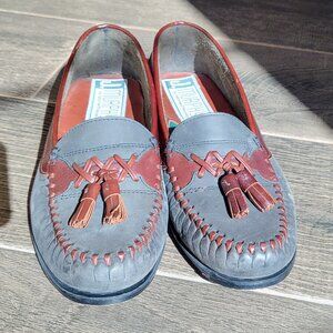 Johnston & Murphy Gray and Brown Loafers